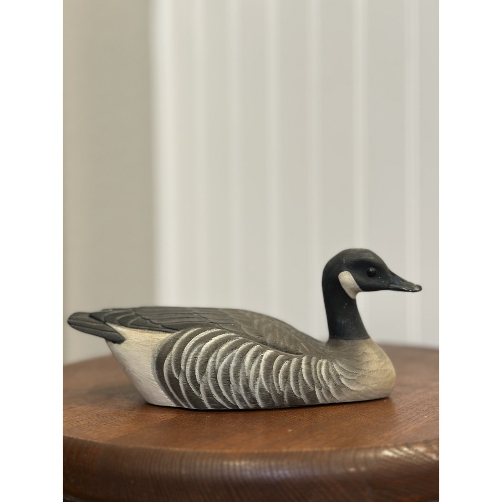 Vintage Hand Carved Canada Goose Decoy Signed 1984 | American Wildlife Collect